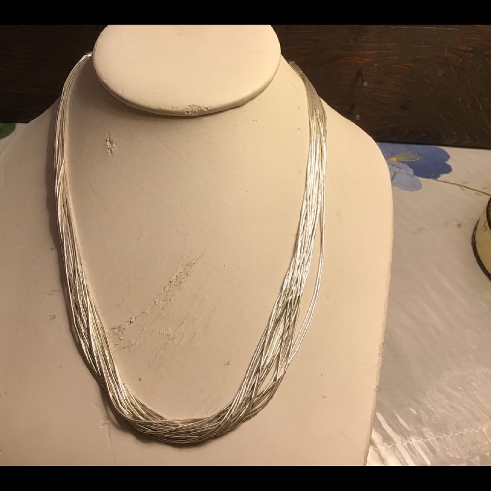 Multi-Strand Silver Necklace - Elegant Women's Jewelry